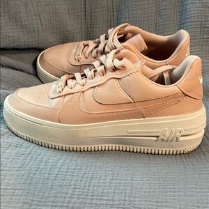 Nike Tan Air Force 1 Sneakers Modern Design